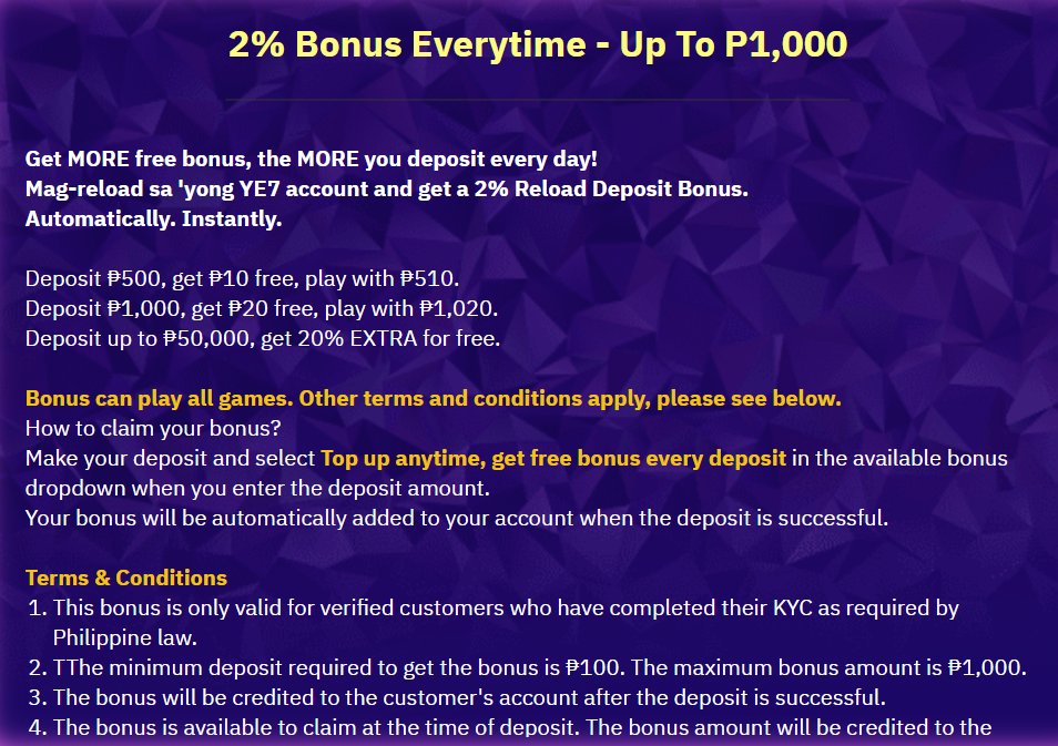 Mga Tuntunin at Kundisyon para sa Pagtanggap ng Promosyon ng YE77: Mga Espesyal na Alok para sa mga VIP na Miyembro